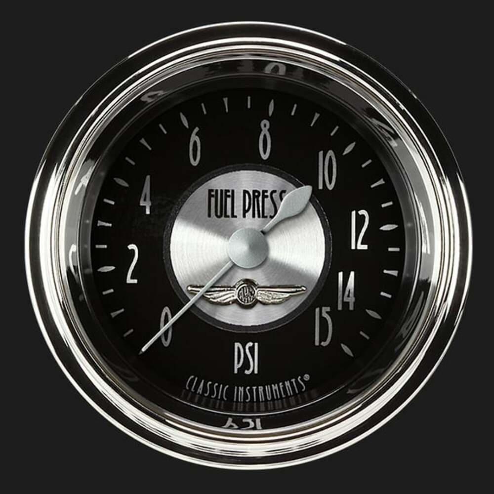 All American Tradition 2 1/8" Fuel Pressure Gauge, 15 psi AT145SHC