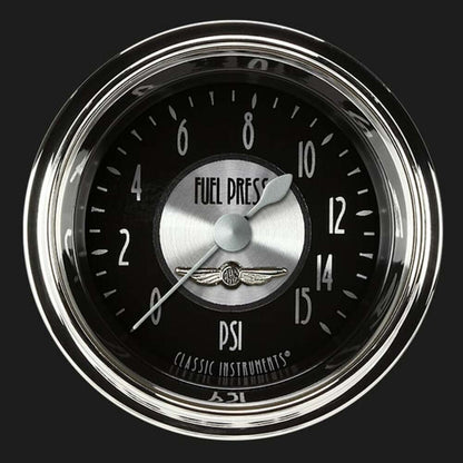 All American Tradition 2 1/8" Fuel Pressure Gauge, 15 psi AT145SHC
