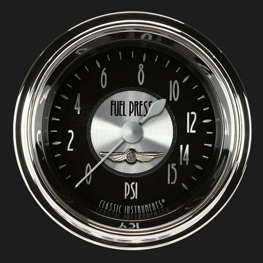 All American Tradition 2 1/8" Fuel Pressure Gauge, 15 psi AT145SHC