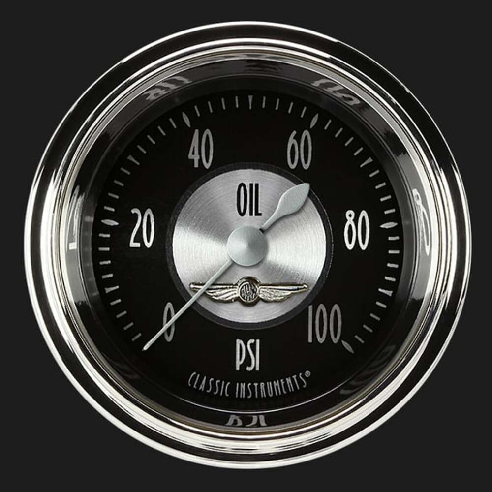 All American Tradition 2 1/8" Oil Pressure Gauge AT181SHC