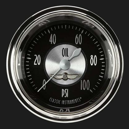 All American Tradition 2 1/8" Oil Pressure Gauge AT181SHC