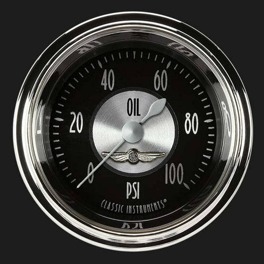 All American Tradition 2 1/8" Oil Pressure Gauge AT181SHC