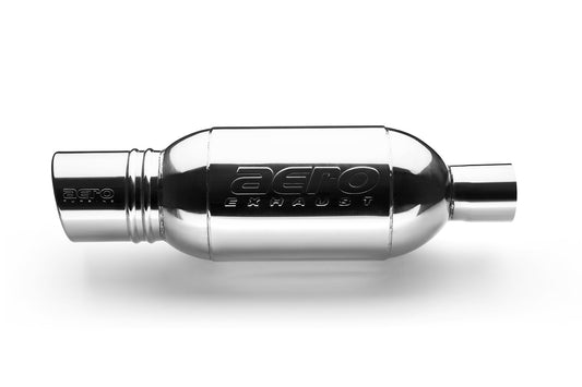 AERO Turbine Performance Muffler Polished 304 Grade Stainless w/Tip-AT2540i-JHPR