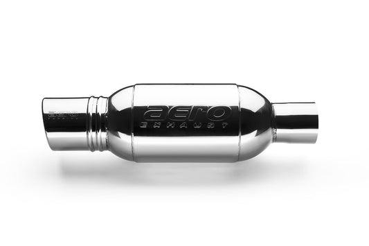 AERO Turbine Performance Muffler Polished 304 Grade Stainless w/Tip-AT3040i-JHPR