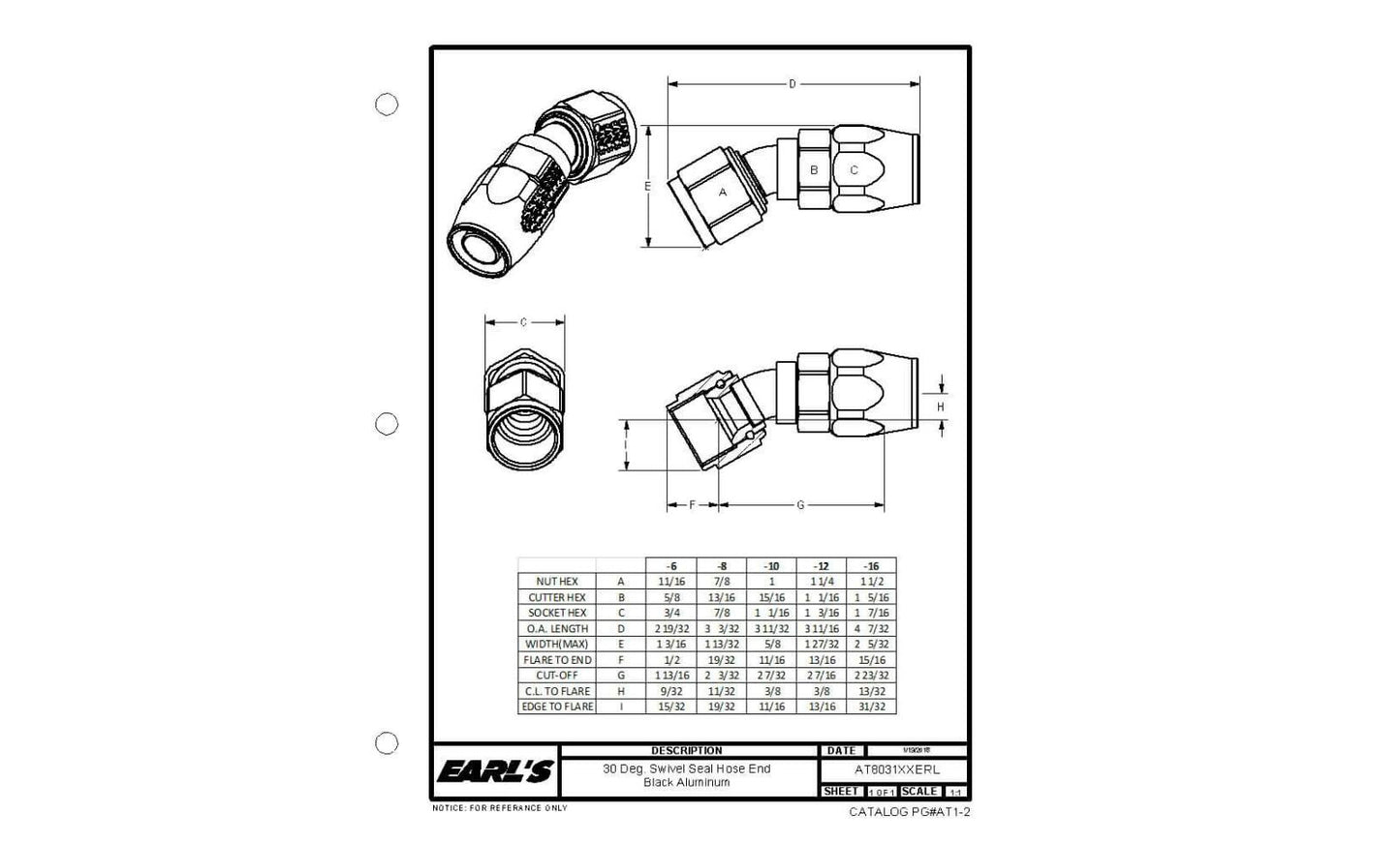 Earls Swivel-Seal® Hose End - AT803106ERL