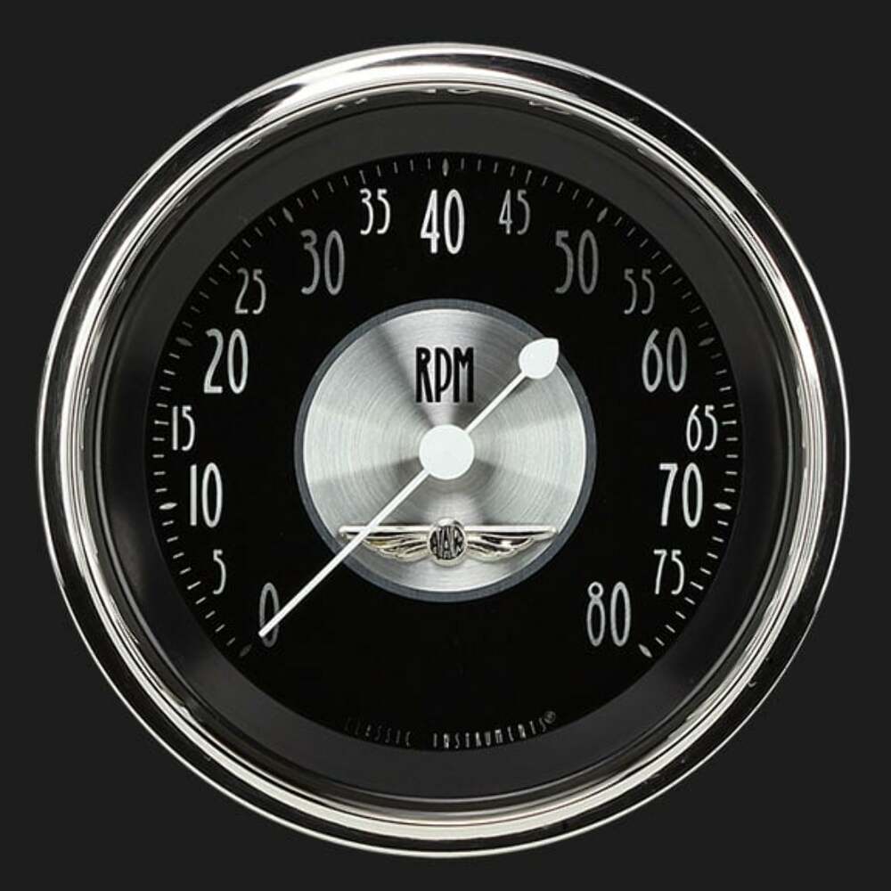 All American Tradition 3 3/8" Tachometer AT80SHC