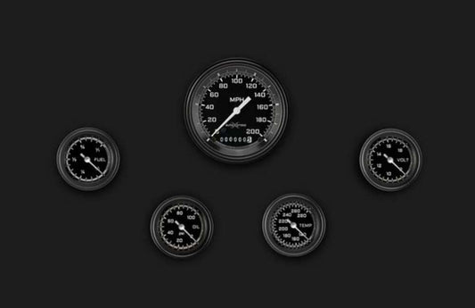 AutoCross Gray Five Gauge Set 100 AX100GBLF