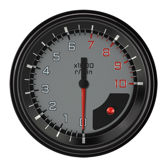 AutoCross Gray 3 3/8" Tachometer AX10GBLF