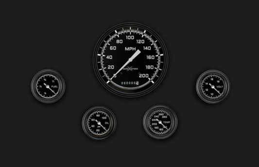 AutoCross Gray Five Gauge Set 154 AX154GBLF