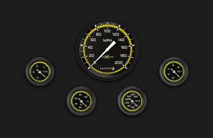 AutoCross Yellow Five Gauge Set 154 AX154YBLF