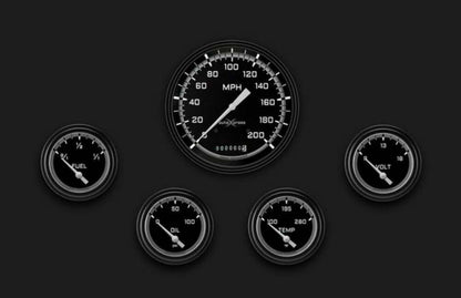 AutoCross Gray Five Gauge Set 254 AX254GBLF