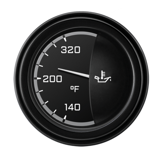 AutoCross Gray 2 1/8" Oil Temp AX28GBLF