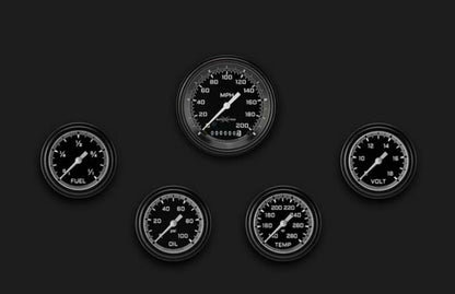 AutoCross Gray Five Gauge Set 300 AX300GBLF