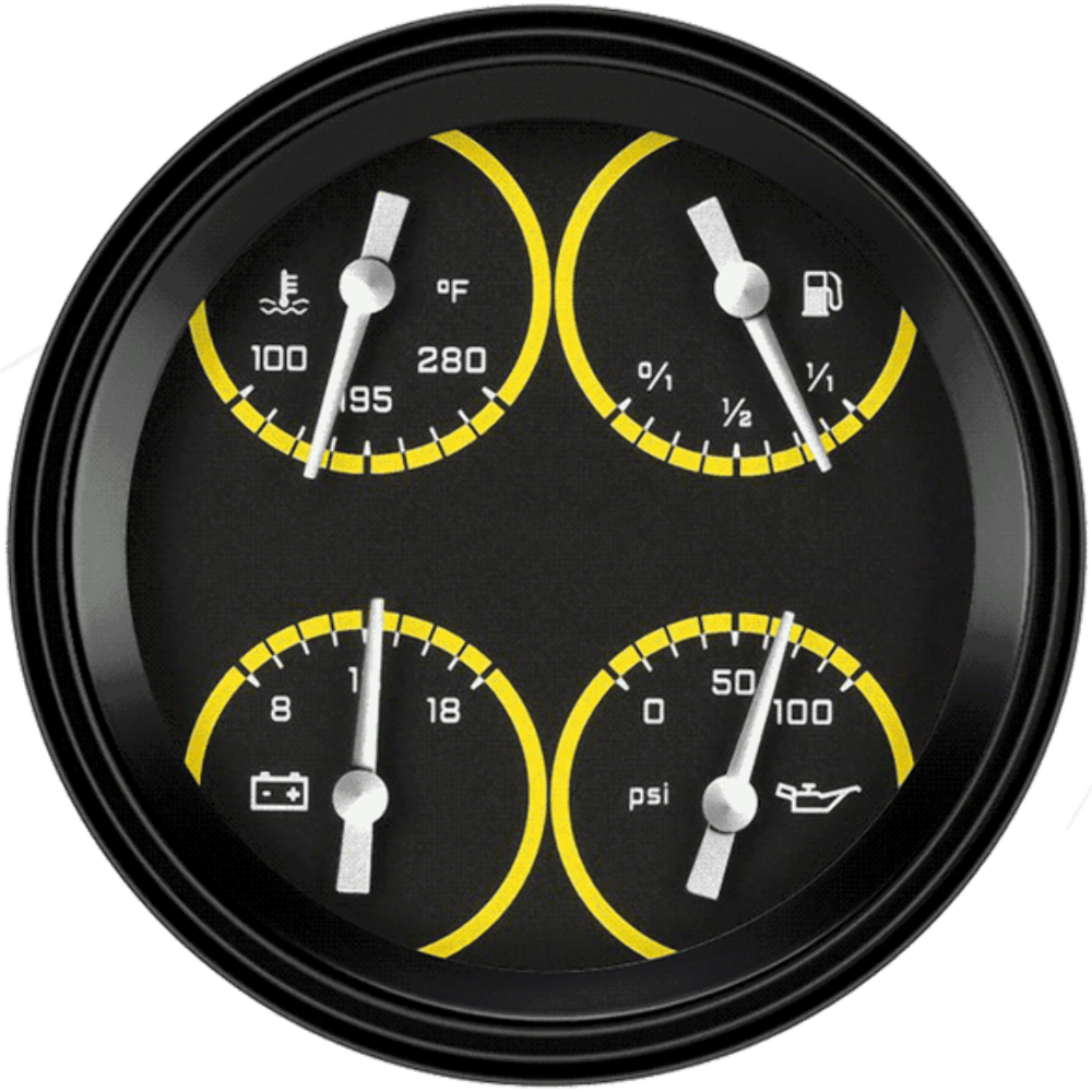 AutoCross Yellow 4 5/8" Quad AX31YBLF