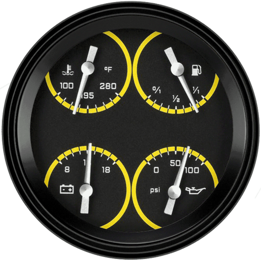 AutoCross Yellow 4 5/8" Quad AX31YBLF