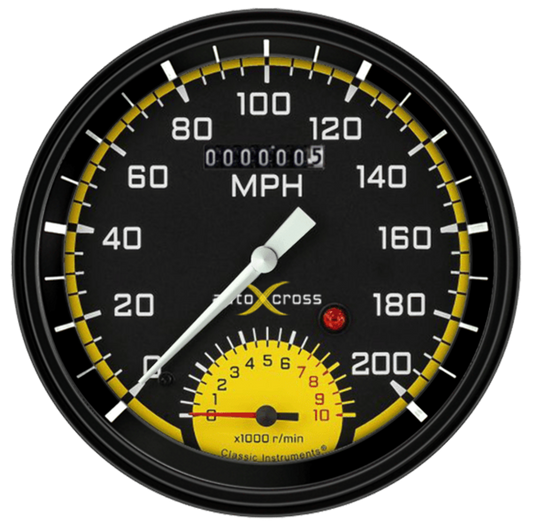 AutoCross Yellow 4 5/8" Speedtachular AX50YBLF