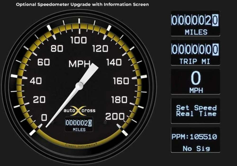 AutoCross Yellow Three Gauge Set AX53YBLF