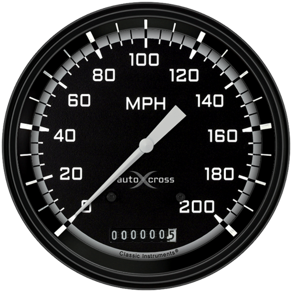 AutoCross Gray 4 5/8" Speedometer AX56GBLF
