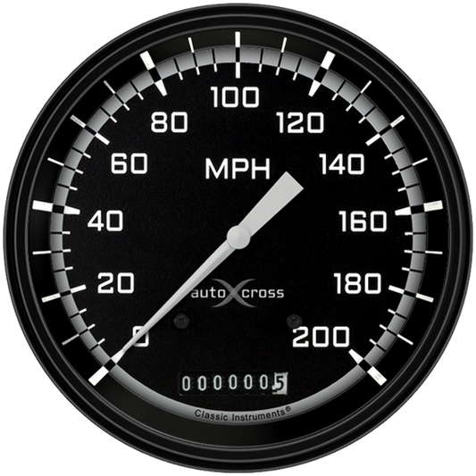 AutoCross Gray 4 5/8" Speedometer AX56GBLF