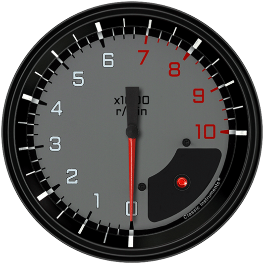 AutoCross Gray 4 5/8" Tachometer AX71GBLF