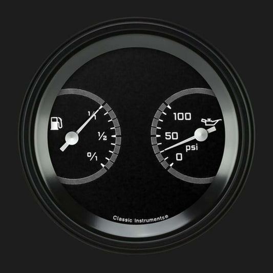 AutoCross Gray 3 3/8" Fuel & Oil Dual AX72GBLF