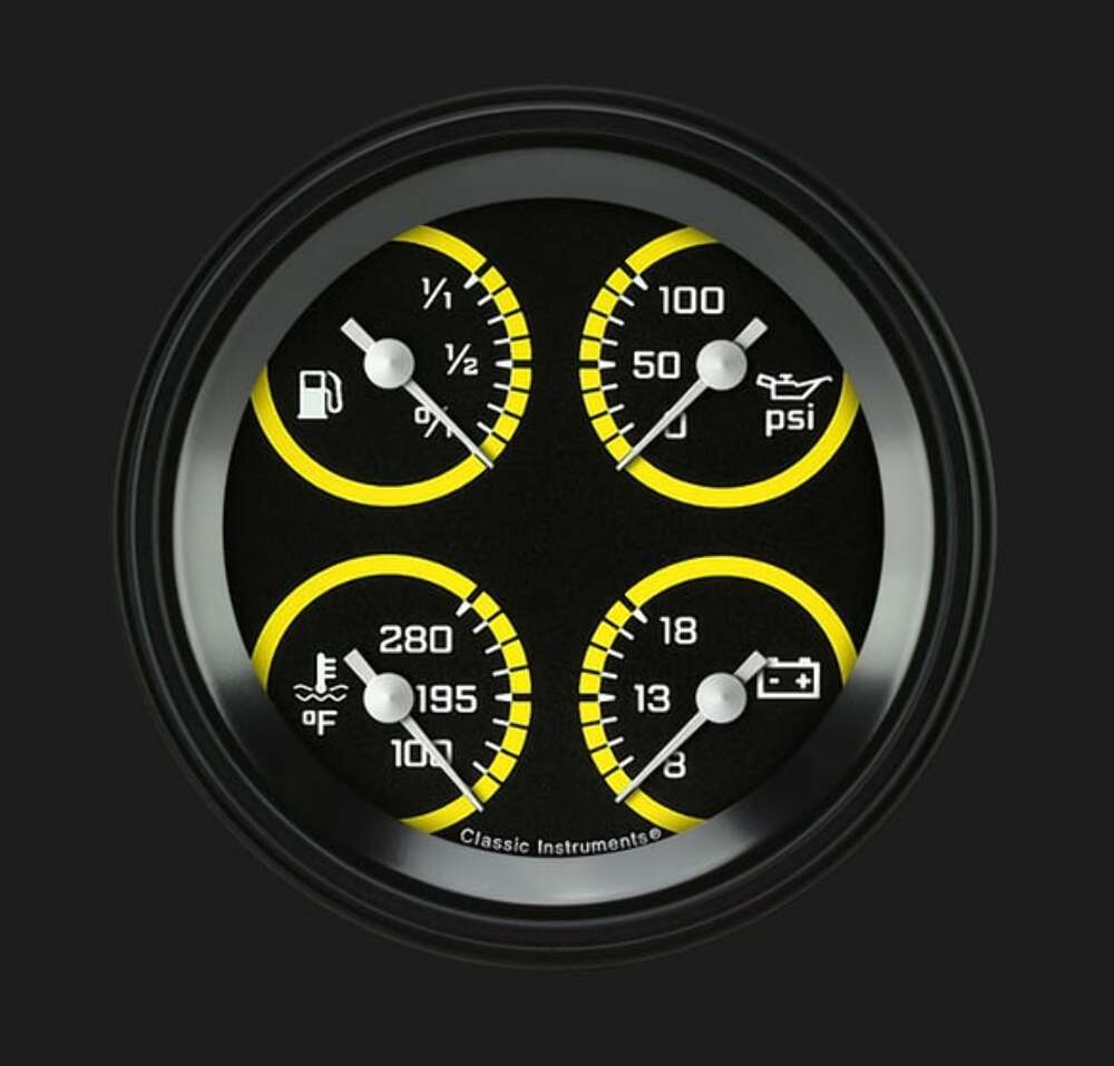 AutoCross Yellow 3 3/8" Quad AX73YBLF