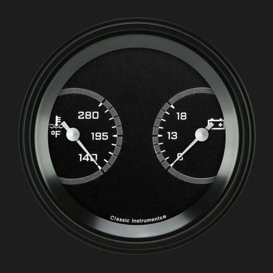 AutoCross Gray 3 3/8" Temp & Volt Dual AX74GBLF