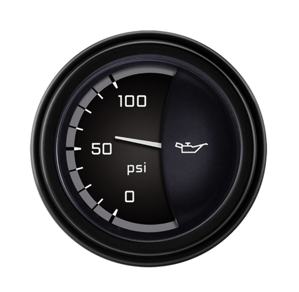 AutoCross Gray 2 1/8" Oil Pressure AX81GBLF