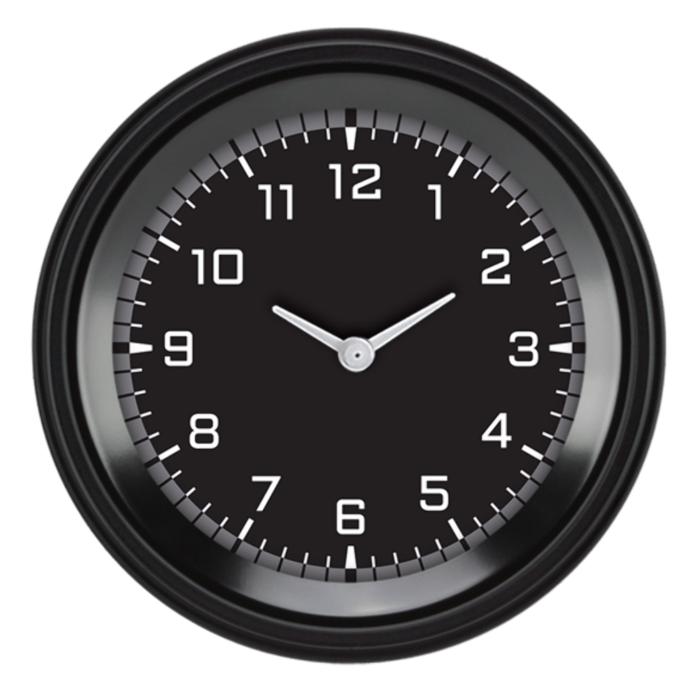 AutoCross Gray 3 3/8" Clock AX93GBLF