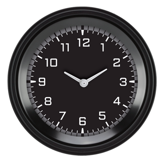 AutoCross Gray 3 3/8" Clock AX93GBLF