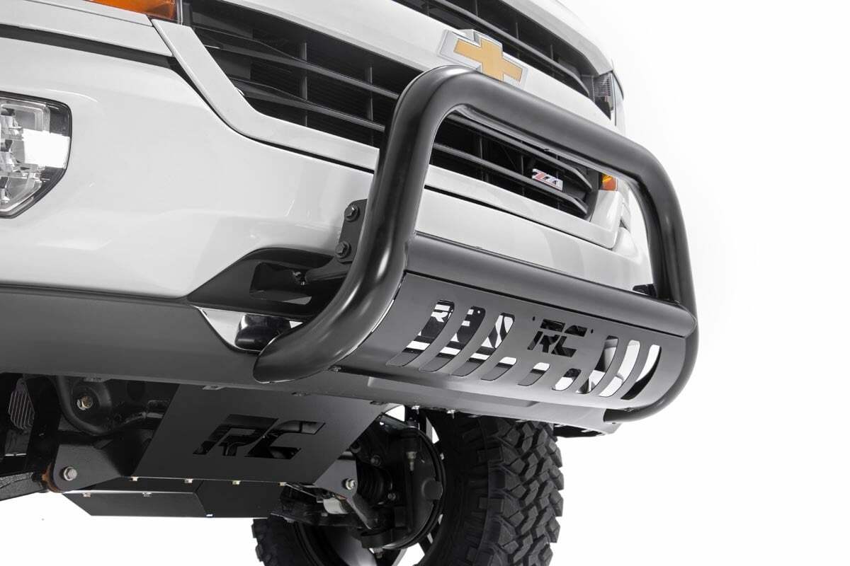 Fits Chevy Silverado 1500 2WD/4WD (2019-2022) Black Bull Bar; B-C2073