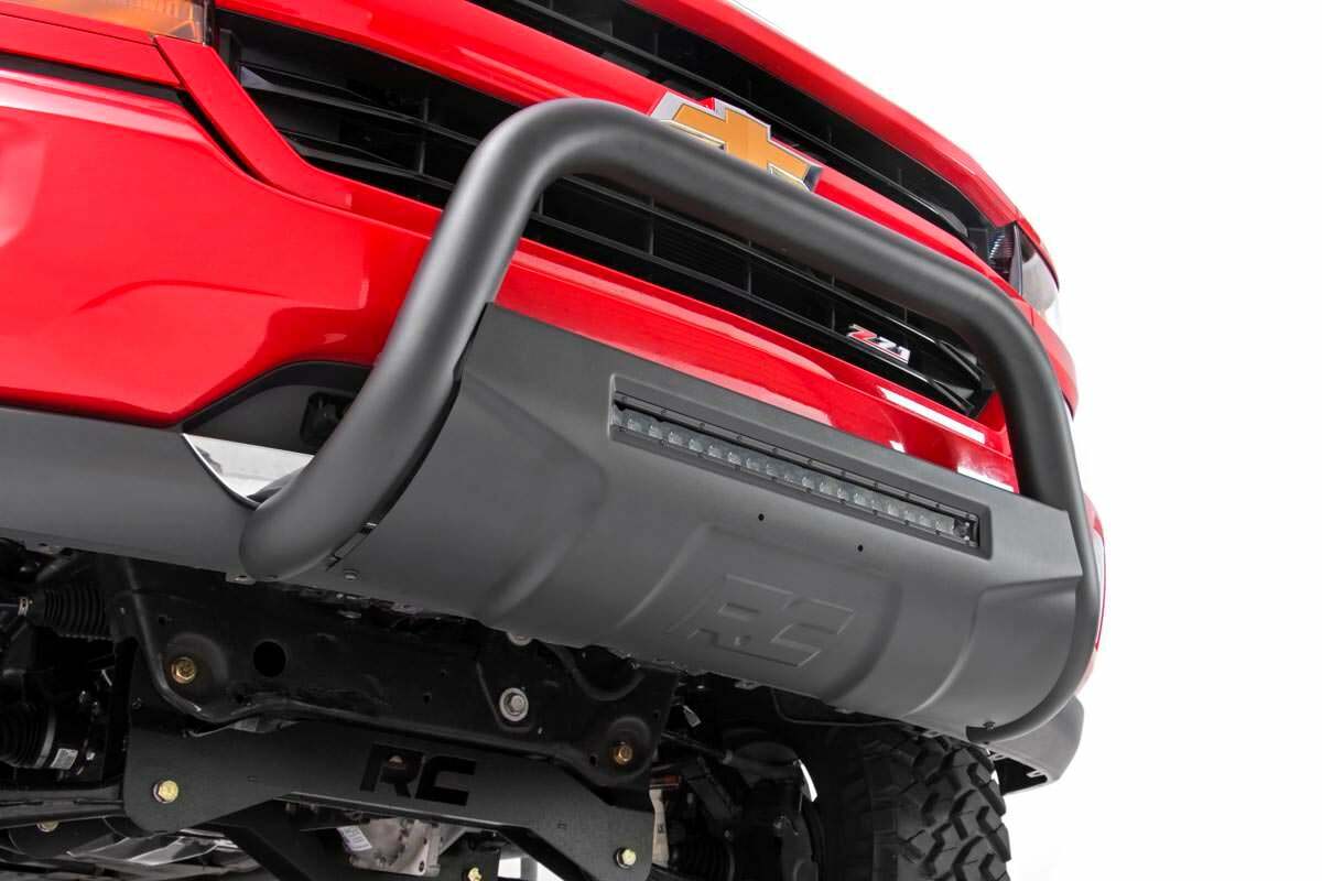 Fits Chevy/GMC 1500 Truck & SUV (07-20 & Classic) Black LED Bull Bar; B-C4071