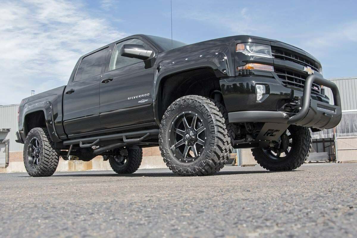 Fits Chevy/GMC 1500 Truck & SUV (07-20 & Classic) Black LED Bull Bar; B-C4071