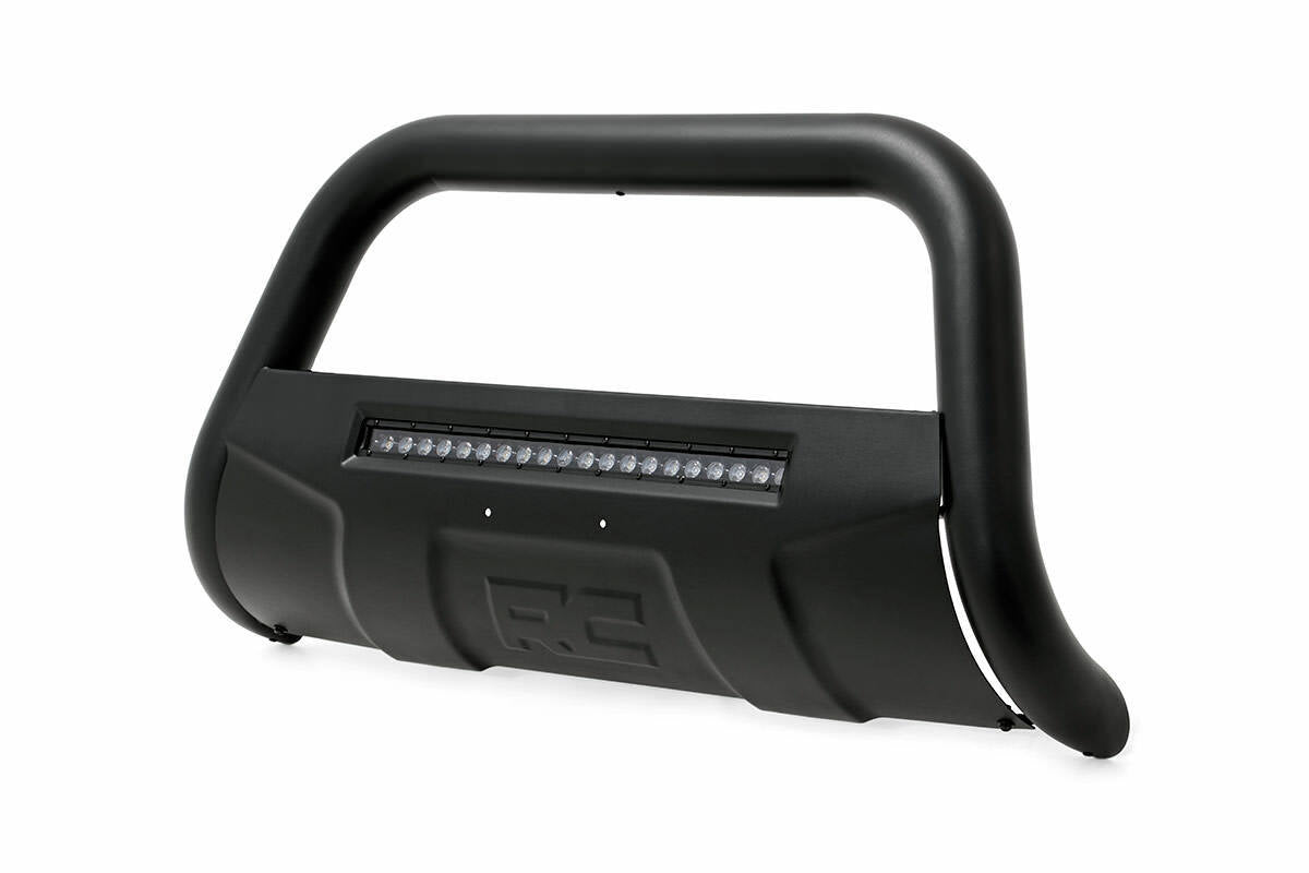 Fits Ford F-250 Super Duty 2WD/4WD (2017-2022) Black LED Bull Bar; B-F2017