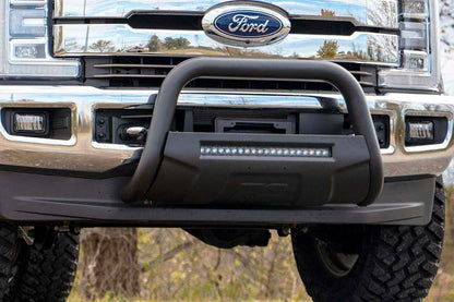 Fits Ford F-250 Super Duty 2WD/4WD (2017-2022) Black LED Bull Bar; B-F2017