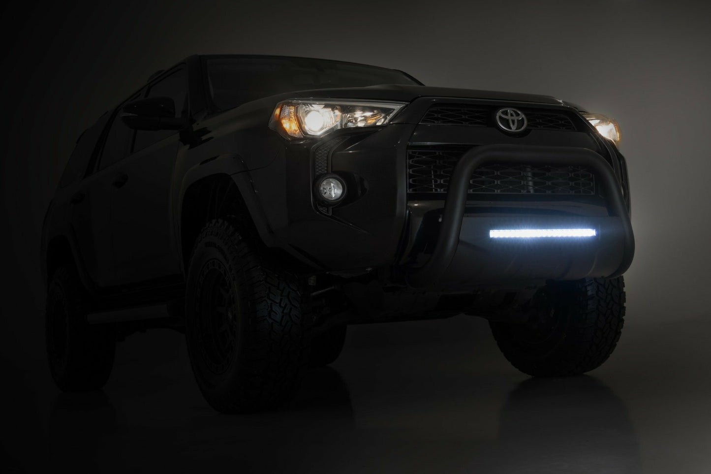 Fits Toyota 4Runner 2WD/4WD (2010-2024) Black LED Bull Bar; B-T4081