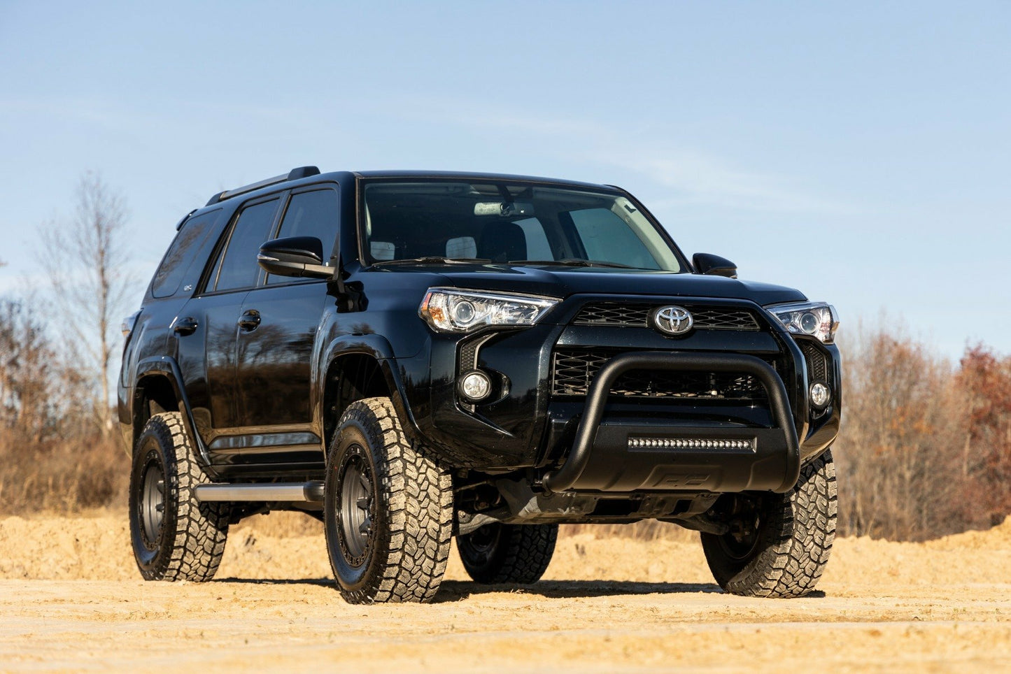 Fits Toyota 4Runner 2WD/4WD (2010-2024) Black LED Bull Bar; B-T4081