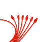 Spark Plug Wire Set Universal 8mm Silicone Spiro Pro 180? 350 ohm/ft Red 73245