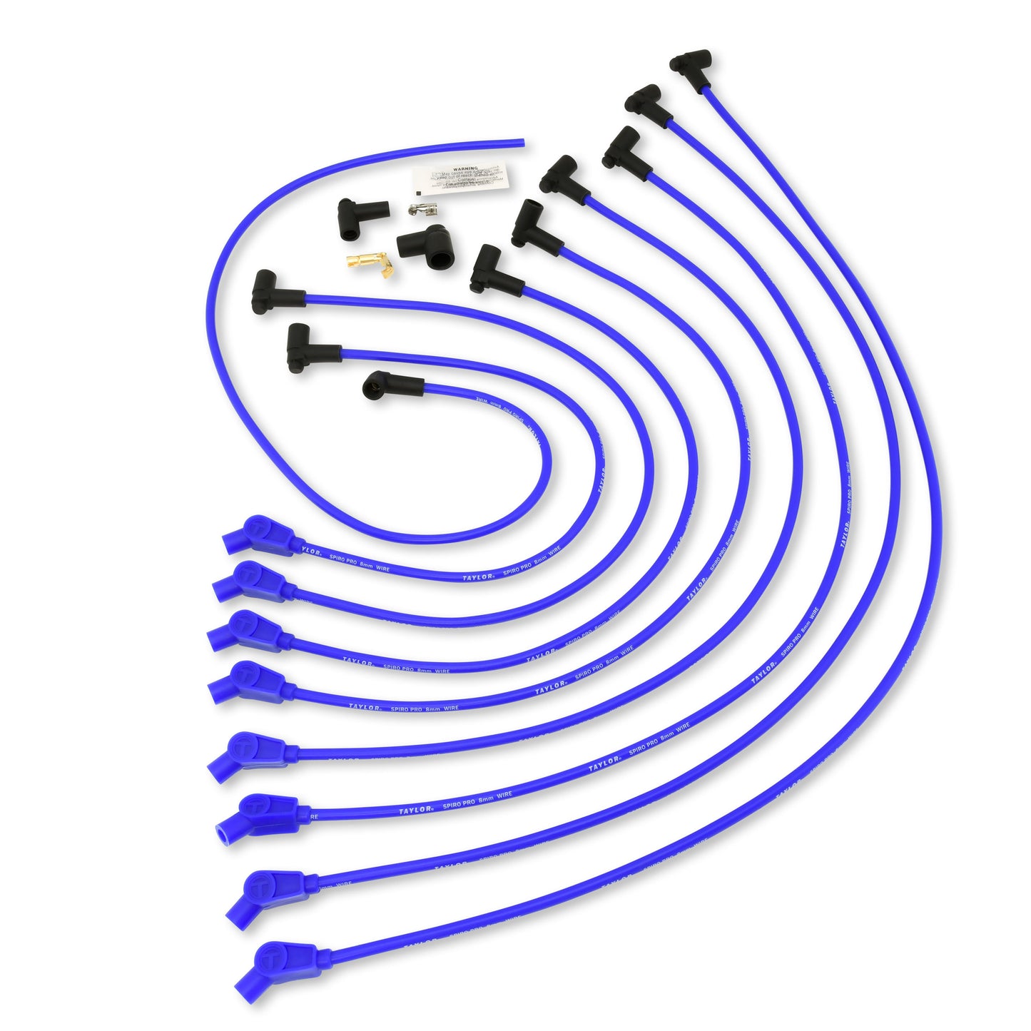 Spark Plug Wire Set Universal 8mm Silicone Spiro Pro 350 ohm/ft Blue 76632