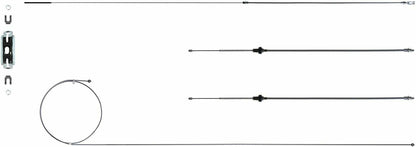 70-74 Cuda w/o Intermediate, E-Brake Cable Set Stainless; Fine Lines BCE03S - Brake Line and Hose Kit Car Part People