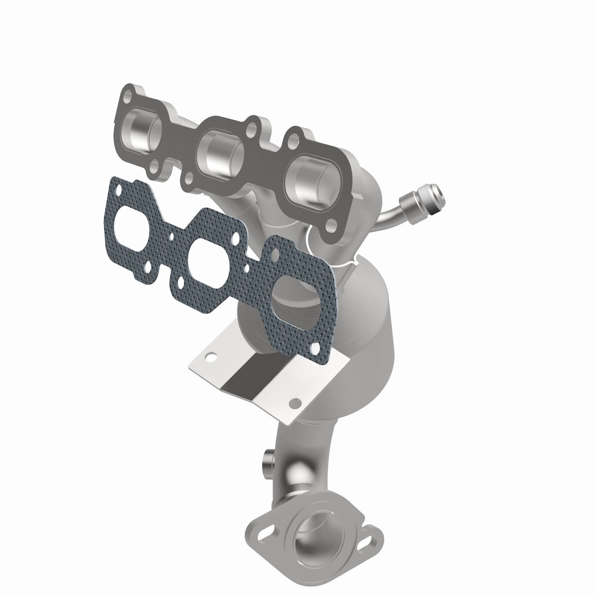 Catalytic Converter with Integrated Exhaust Manifold for HM Grade Federal / EPA Compliant Direct-Fit Manifold Catalytic