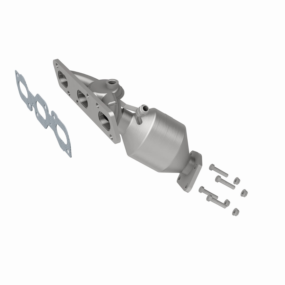 Catalytic Converter with Integrated Exhaust Manifold for HM Grade Federal / EPA Compliant Direct-Fit Manifold Catalytic