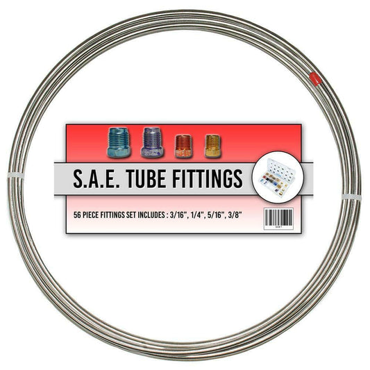 56pc SAE Brake Tube Nut Kit Fine Lines - Brake Hoses Car Part People
