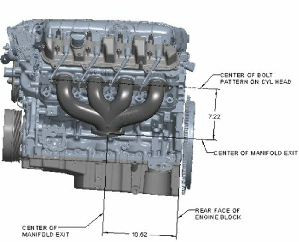 LT Swap Exhaust Manifolds -Center Dump-Silver Ceramic-Multi-Fit-2.50-BHS5189