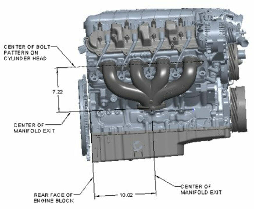 LT Swap Exhaust Manifolds -Center Dump-Silver Ceramic-Multi-Fit-2.50-BHS5189