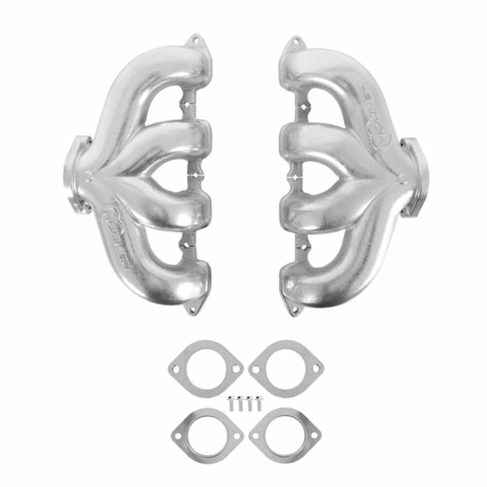 LT Swap Exhaust Manifolds -Center Dump-Silver Ceramic-Multi-Fit-2.50-BHS5189