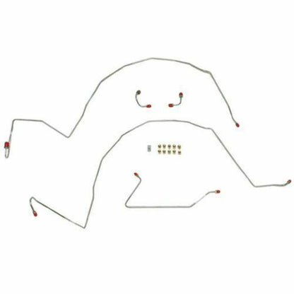 1955-57 Chevrolet Bel Air Front Brake Line Kit Power Disc Brakes - BKT5512SS - Front Lines Car Part People