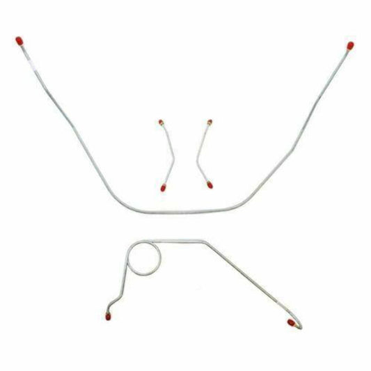 1958 Chevrolet Bel Air Front Brake Line Kit Power Brakes - BKT5802SS - Front Lines Car Part People