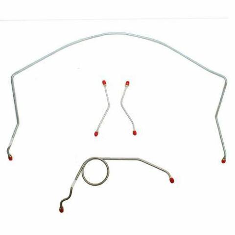 1959-61 Chevrolet Bel Air Front Brake Line Kit Power Brakes Steel - BKT5902SS