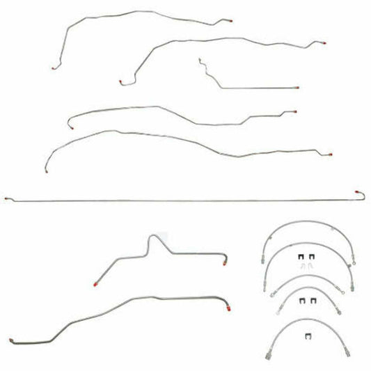 For Chevy Silverado 2500 HD 2001-07 Complete BrakeLine & Hose V8 ExtCab-BLH1-CPP - Brake Line and Hose Kit Car Part People
